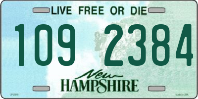 NH license plate 1092384
