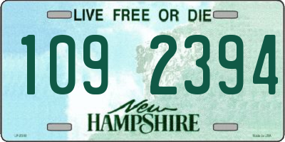 NH license plate 1092394