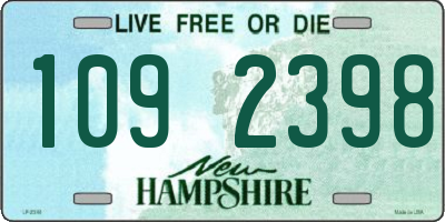 NH license plate 1092398