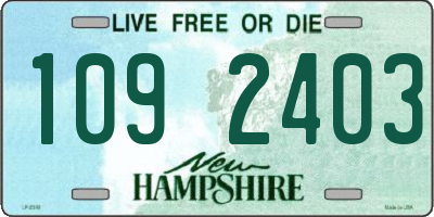 NH license plate 1092403