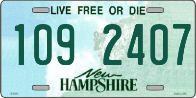 NH license plate 1092407