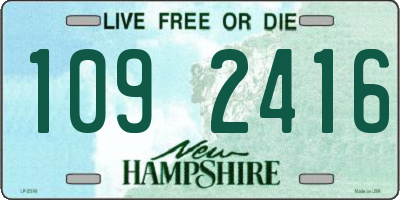 NH license plate 1092416