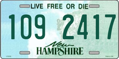 NH license plate 1092417