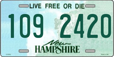 NH license plate 1092420