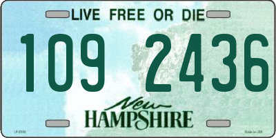 NH license plate 1092436