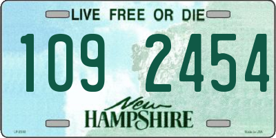 NH license plate 1092454