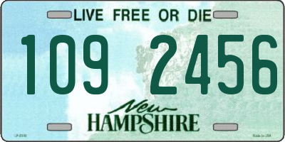 NH license plate 1092456
