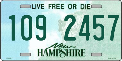 NH license plate 1092457