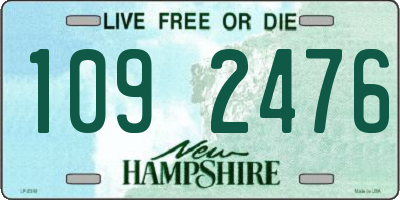 NH license plate 1092476