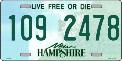 NH license plate 1092478