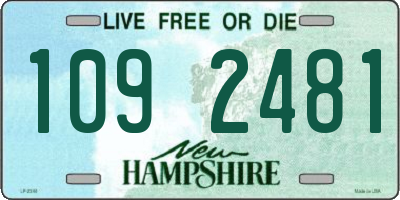 NH license plate 1092481