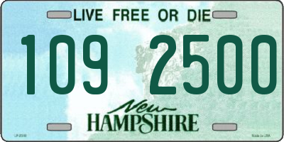 NH license plate 1092500