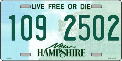 NH license plate 1092502