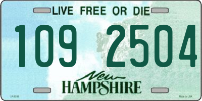 NH license plate 1092504