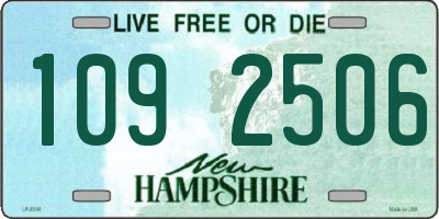 NH license plate 1092506