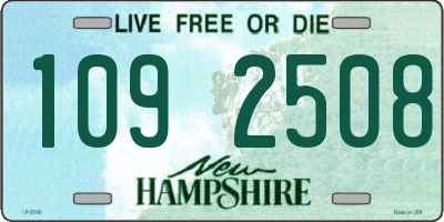 NH license plate 1092508
