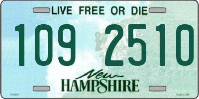 NH license plate 1092510