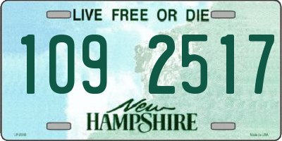 NH license plate 1092517