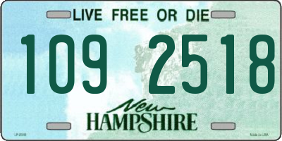 NH license plate 1092518