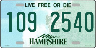 NH license plate 1092540