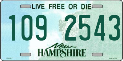 NH license plate 1092543