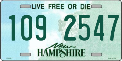 NH license plate 1092547