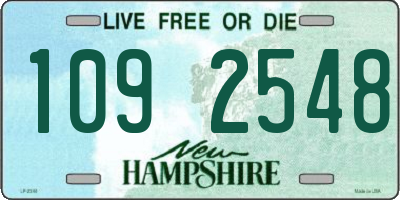 NH license plate 1092548
