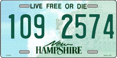 NH license plate 1092574