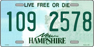 NH license plate 1092578
