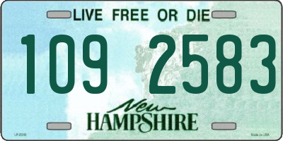 NH license plate 1092583