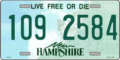 NH license plate 1092584