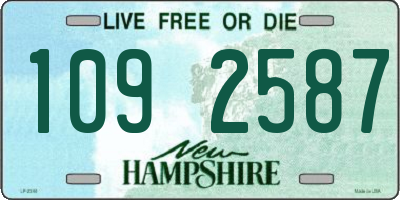 NH license plate 1092587