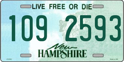 NH license plate 1092593