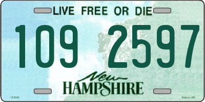 NH license plate 1092597