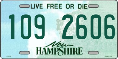 NH license plate 1092606