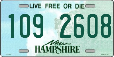 NH license plate 1092608