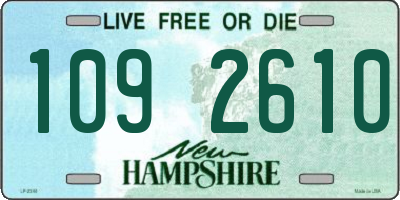 NH license plate 1092610