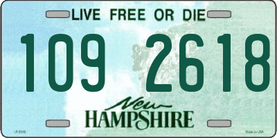 NH license plate 1092618
