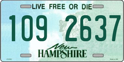 NH license plate 1092637