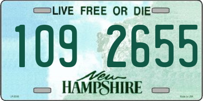 NH license plate 1092655