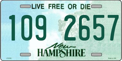 NH license plate 1092657