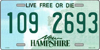 NH license plate 1092693