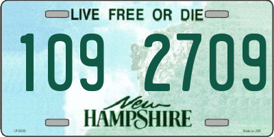 NH license plate 1092709