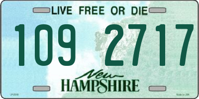 NH license plate 1092717
