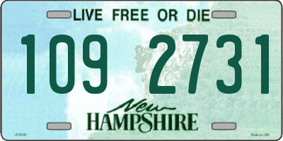 NH license plate 1092731
