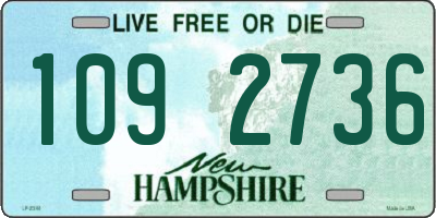NH license plate 1092736
