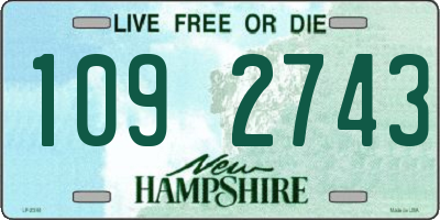 NH license plate 1092743