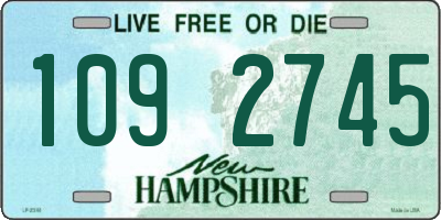 NH license plate 1092745