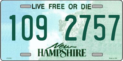 NH license plate 1092757