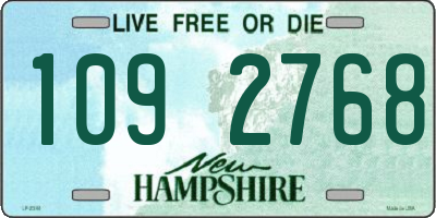 NH license plate 1092768